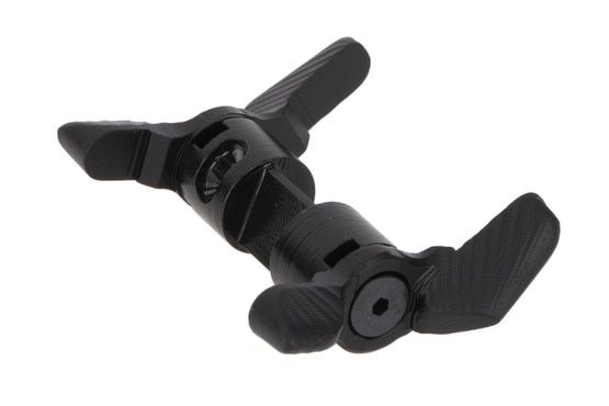 Odin Works black Ambidextrous safety selectors are fully modular and can be configured for short or standard throws